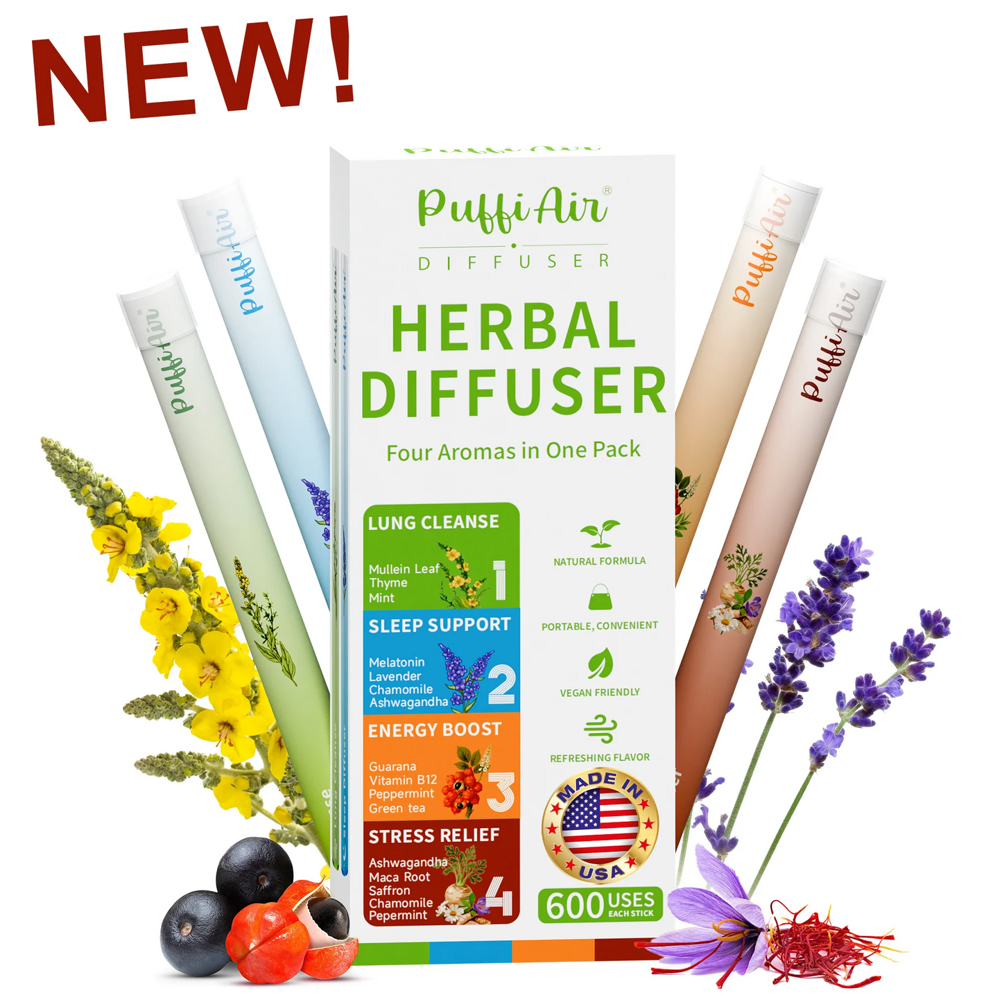 New Blend - Full Set Diffusers – 4 Aroms In 1 Box